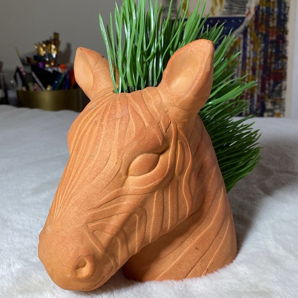 Opalhouse Terracotta Zebra Planter with Green Accents - Picture 1 of 13